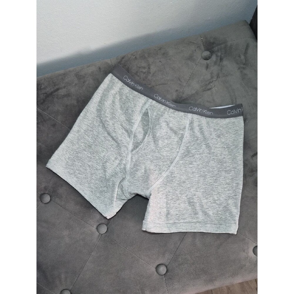 Calvin Klein Kids Grey Cotton-Blend Boxer Briefs 14/16